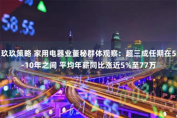 玖玖策略 家用电器业董秘群体观察：超三成任期在5-10年之间 平均年薪同比涨近5%至77万